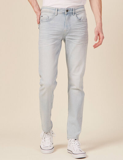 Jeans slim éco-responsable denim snow bleach homme
