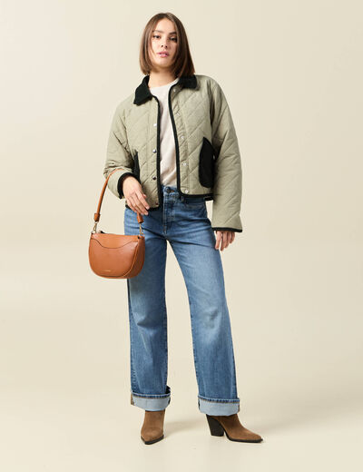 Sweat manches longues oversize creme femme