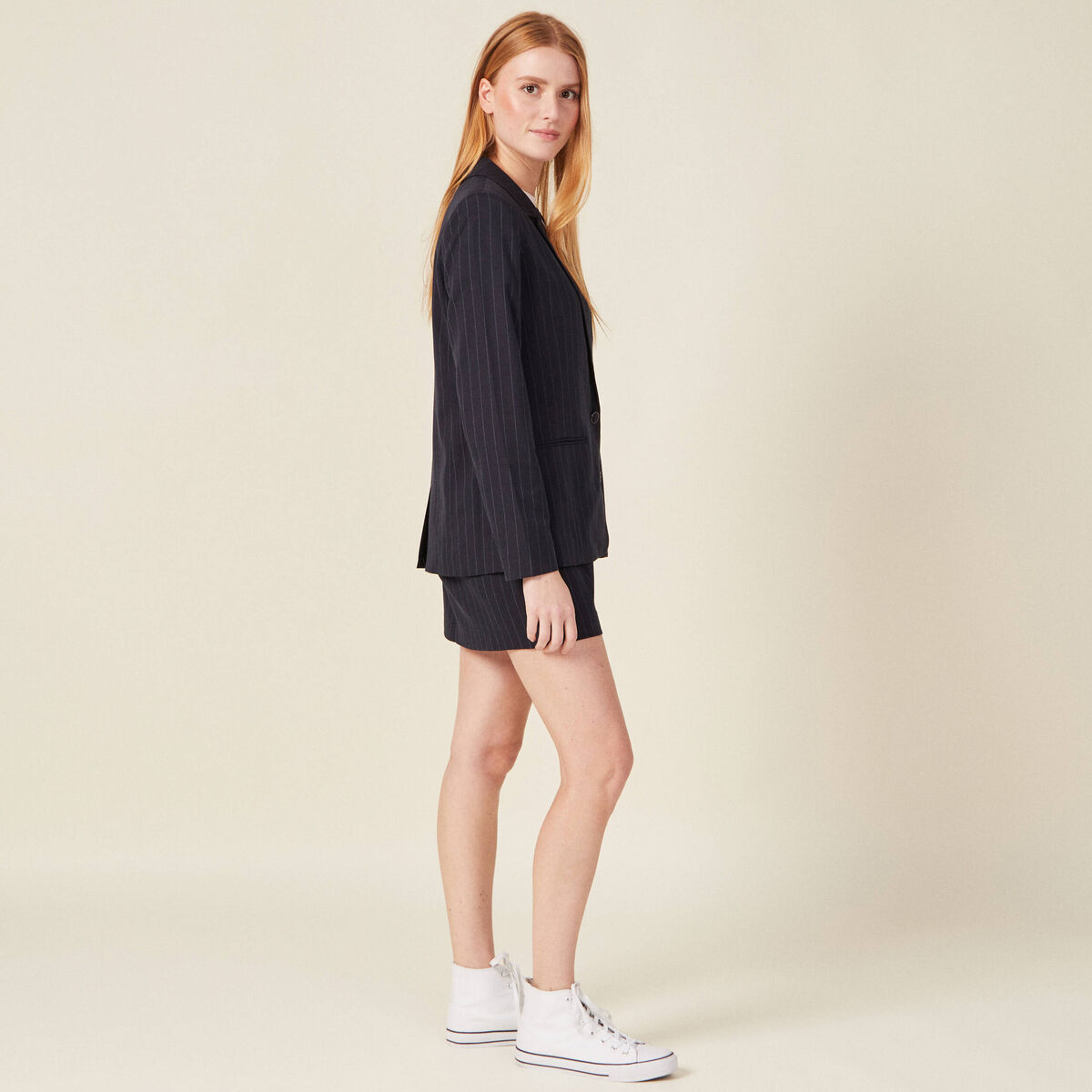 Veste blazer éco-responsable bleu femme