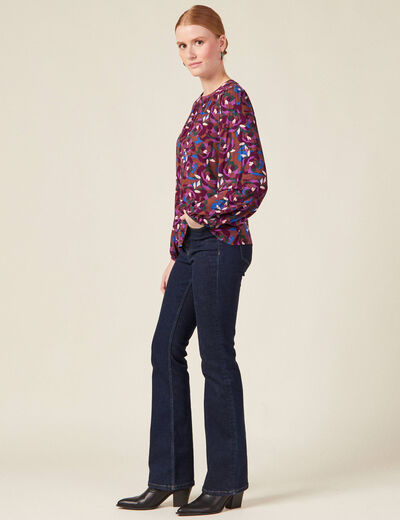 Blouse éco-responsable marron femme