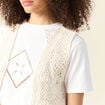 Gilet sans manches ecru femme