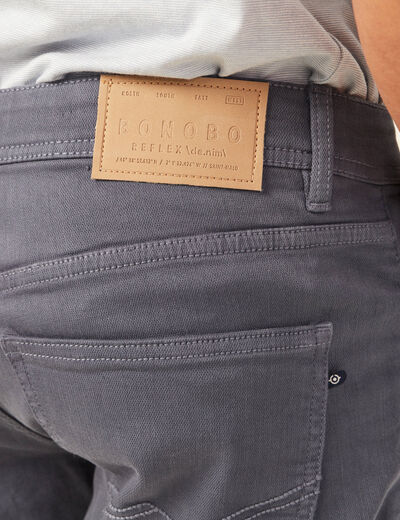 Bermuda éco-responsable bleu gris homme