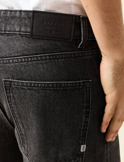 Jeans large relaxed denim snow noir homme
