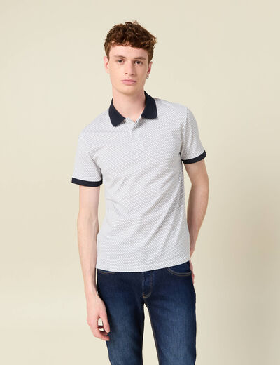 Polo éco-responsable blanc homme