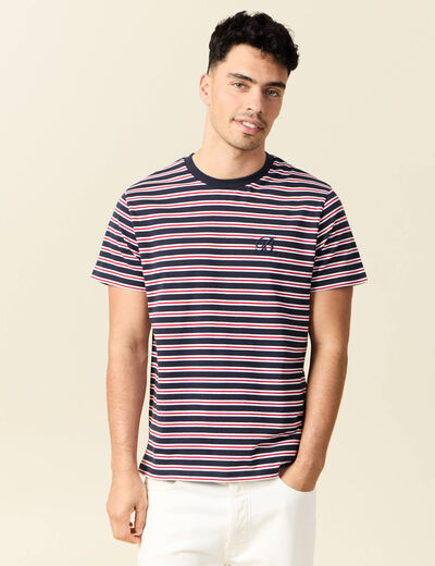 T-shirt manches courtes bleu marine homme