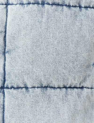 Doudoune sans manches en jean denim bleach homme