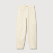 Jeans slouchy taille haute denim blanc femme