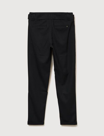 Pantalon paperbag noir femme