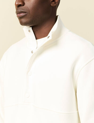 Sweat manches longues ecru homme