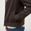 Veste oversize courte col classique marron homme