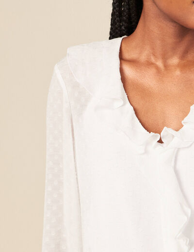 Blouse éco-responsable blanc femme