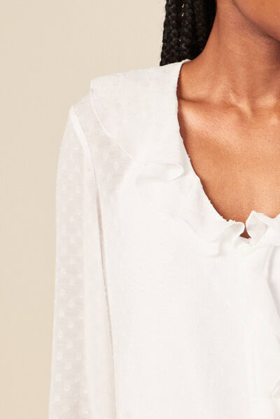 Blouse éco-responsable blanc femme