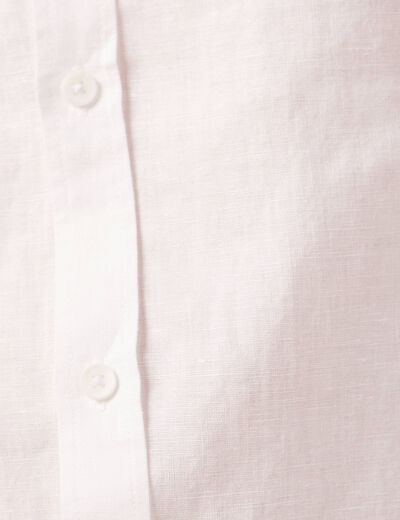 Chemise manches longues blanc homme