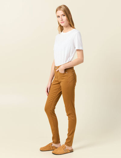 Pantalon Audrey - skinny push up marron femme