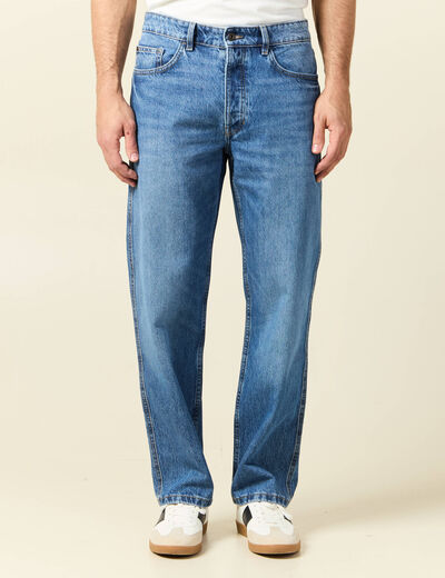 Jeans relax 5 poches denim stone homme