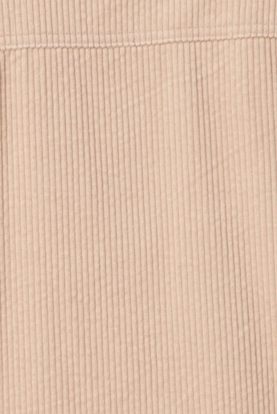 Blouson droit velours côtelé beige femme