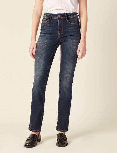 Jeans Demi - regular taille haute denim brut femme