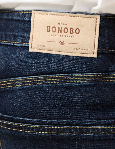 Jeans éco-responsable straight denim brut homme