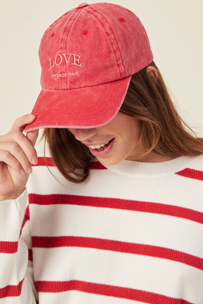 Casquette orange femme