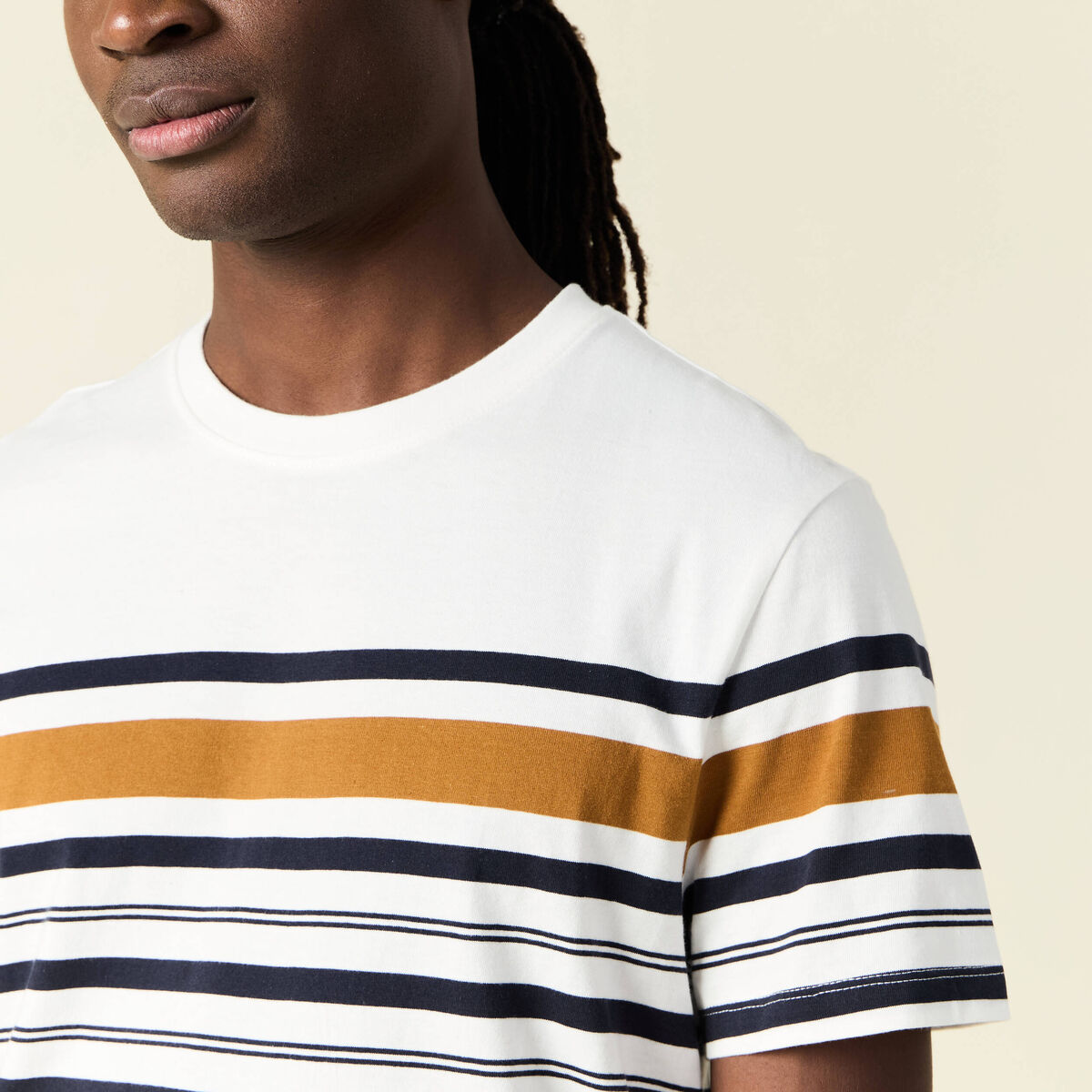 T-shirt manches courtes ecru homme