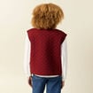 Gilet sans manches rouge foncé femme