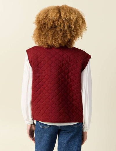 Gilet sans manches rouge foncé femme