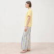 T-shirt manches courtes jaune pastel femme