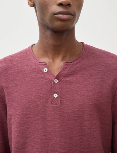 Pull manches longues vieux rose homme