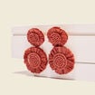 Boucles d'oreilles pendantes orange femme