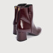 Bottines &agrave; talon prune femme