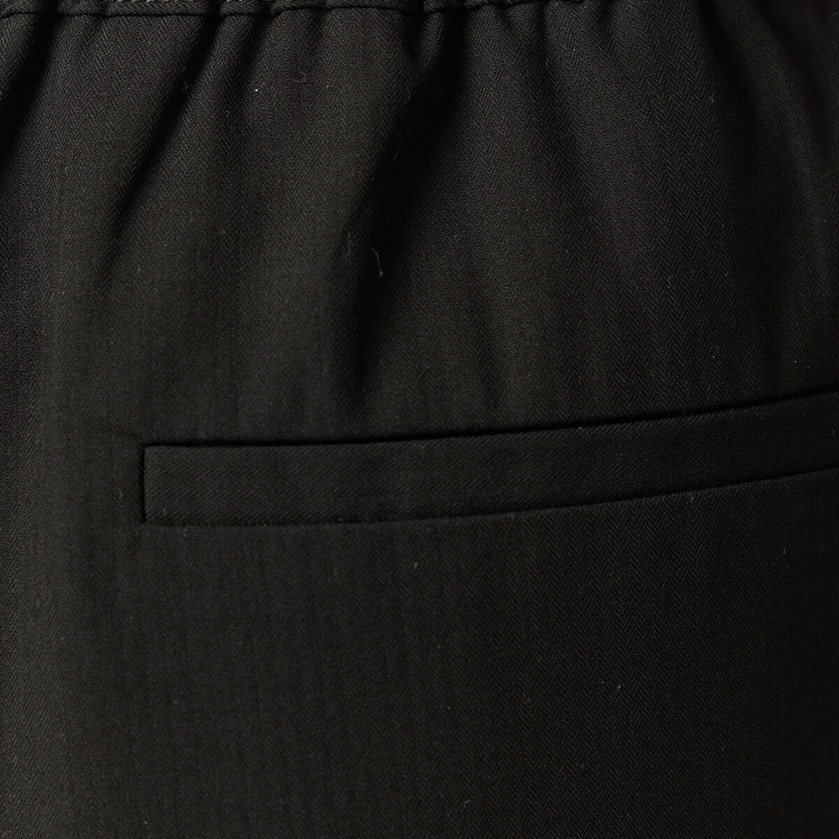 Pantalon taille haute fluide noir femme