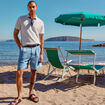 Polo manches courtes ecru homme