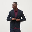 Veste blazer cintr&eacute;e bleu marine homme