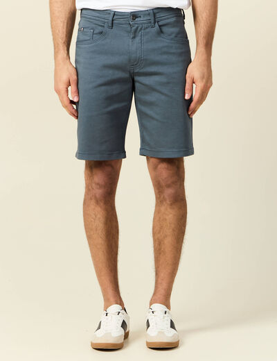 Bermuda droit 5 poches vert foncé homme