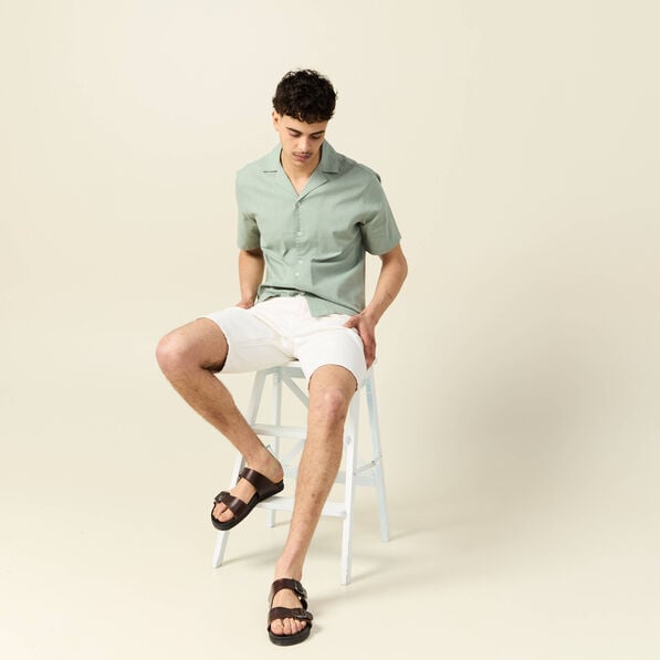 chemise manches courtes vert olive homme Chemise manches courtes vert olive homme