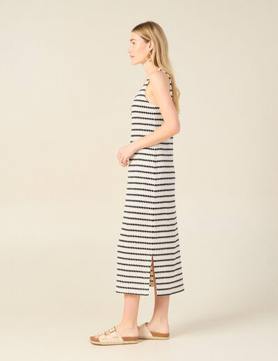 Robe longue éco-responsable blanc femme