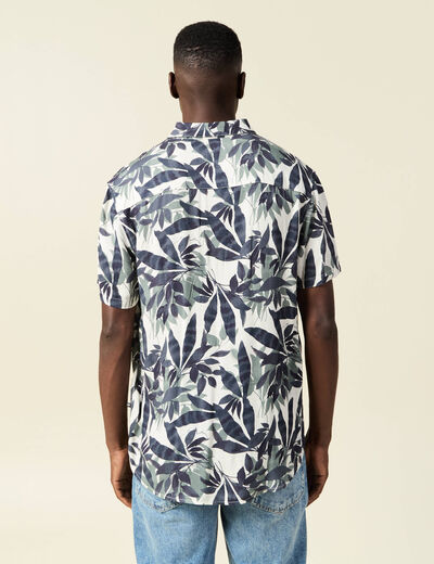 Chemise manches courtes bleu homme