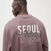 Sweat col rond manches longues mauve homme