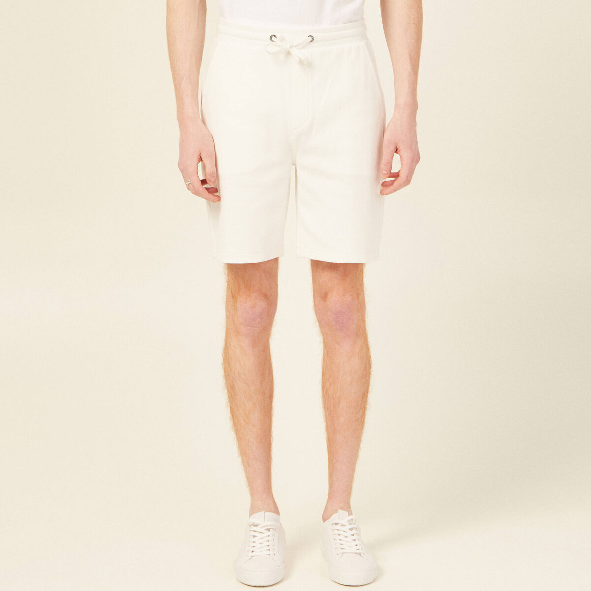 Short éco-responsable ecru homme