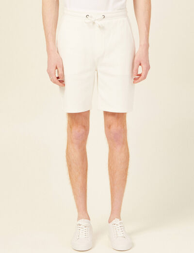 Short éco-responsable ecru homme