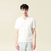 Polo cintré manches courtes ecru homme