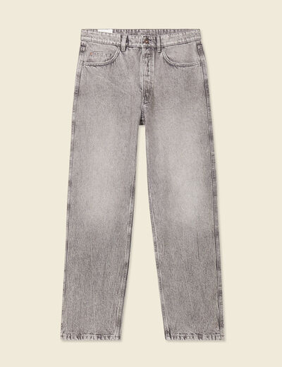 Jeans relax 5 poches denim gris homme