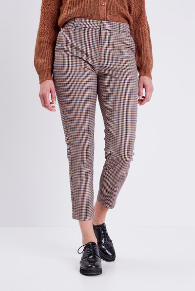 Pantalon chino bleu marine femme
