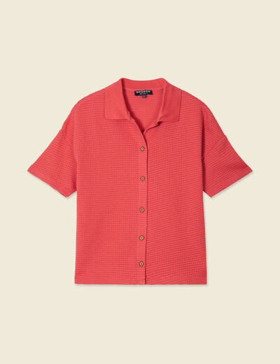 Polo éco-responsable rouge femme