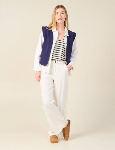 Gilet sans manches bleu femme