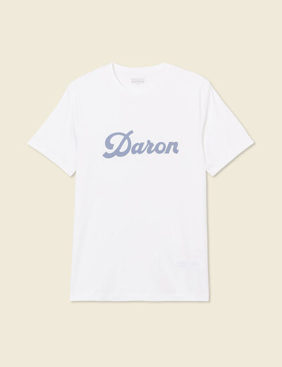 T-shirt manches courtes ecru homme