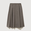 Jupe taille haute gris femme