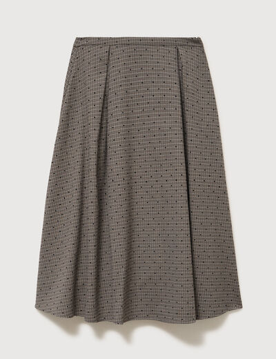 Jupe taille haute gris femme