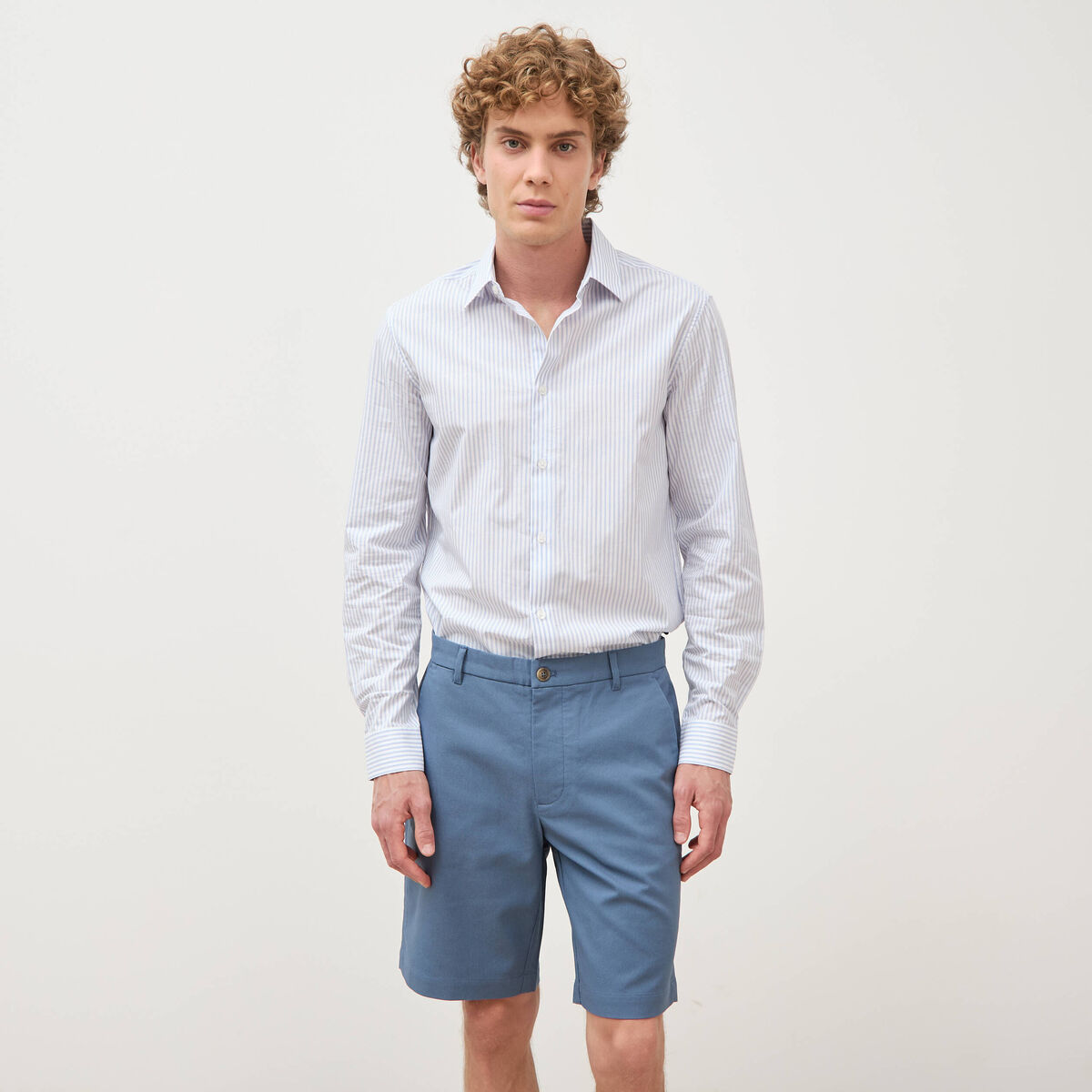 Bermuda bleu gris homme