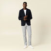 Pantalon chino straight bleu gris homme